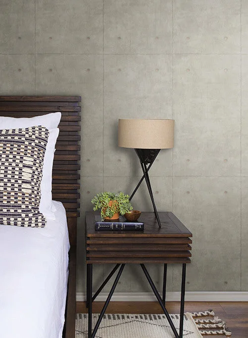 Concrete Wallpaper in Deep Grey from the Magnolia Home Collection