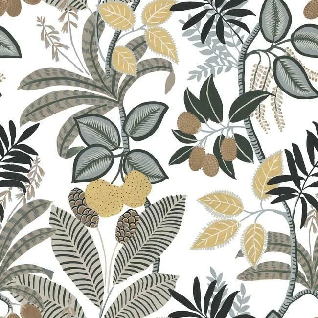 Funky Jungle Peel & Stick Wallpaper in Neutral and Yellow