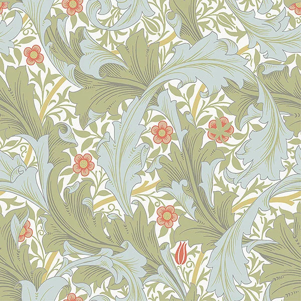 Granville Olive Leafy Vine Wallpaper