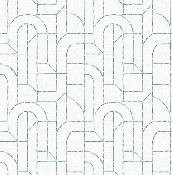 Integrity Blue Arched Outlines Wallpaper