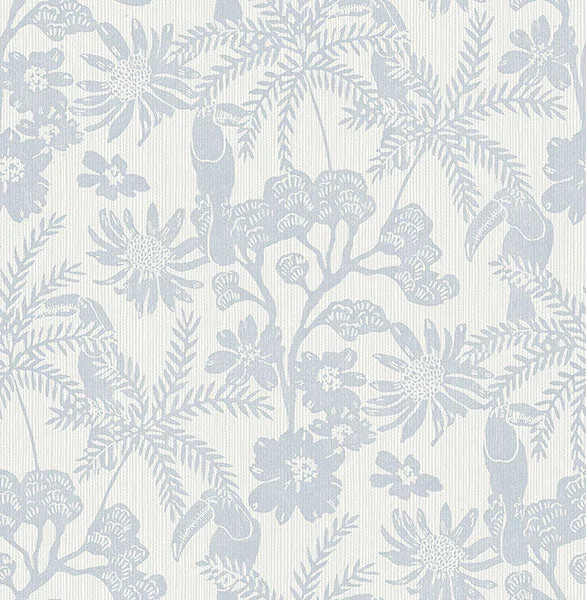 Jacaranda Light Blue Tropical Trail Wallpaper