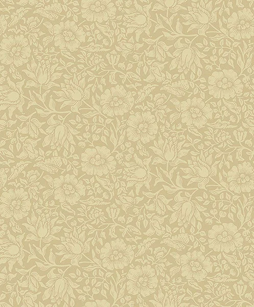 Mallow Butter Floral Vine Wallpaper