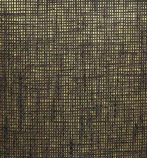 Paper Weave Wallpaper in Black and Grey on Gold from the Winds of the Asian Pacific Collection by Burke Decor