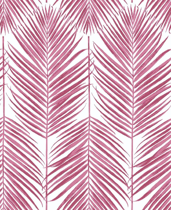 Paradise Palm Peel-and-Stick Wallpaper in Cerise Pink