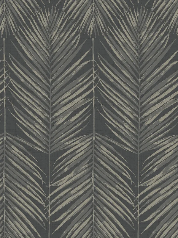 Paradise Wallpaper in Black Sands from the Beach House Collection