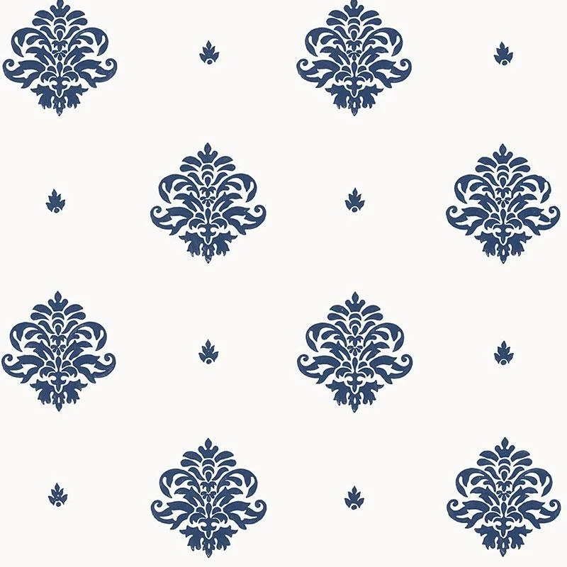 Schumacher Mayla Damask Wallpaper