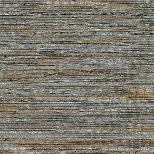 Shandong Ramie Grasscloth Wallpaper in Slate by Brewster Home Fashions