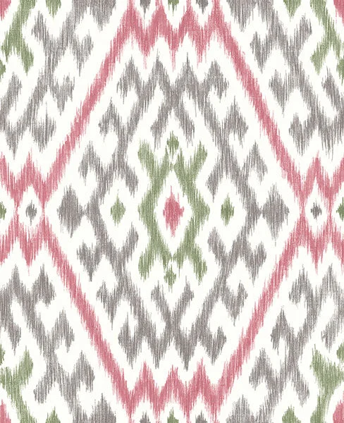 Solola Fuchsia Ikat Wallpaper