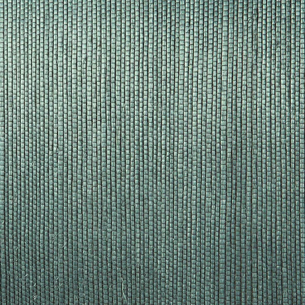 Thanos Teal Grasscloth Wallpaper from the Jade Collection