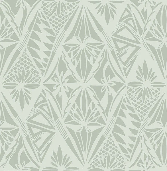 Urbane Sage Diamonds Wallpaper