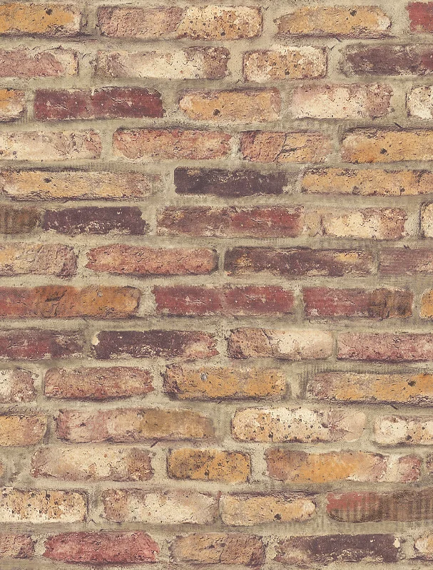 Vintage Brick Wallpaper in Red from the Vintage Home 2 Collection