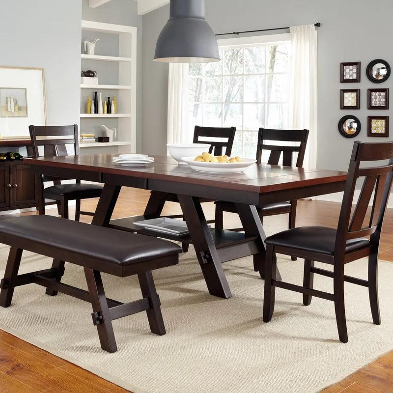 6 - Piece Extendable Trestle Dining Set