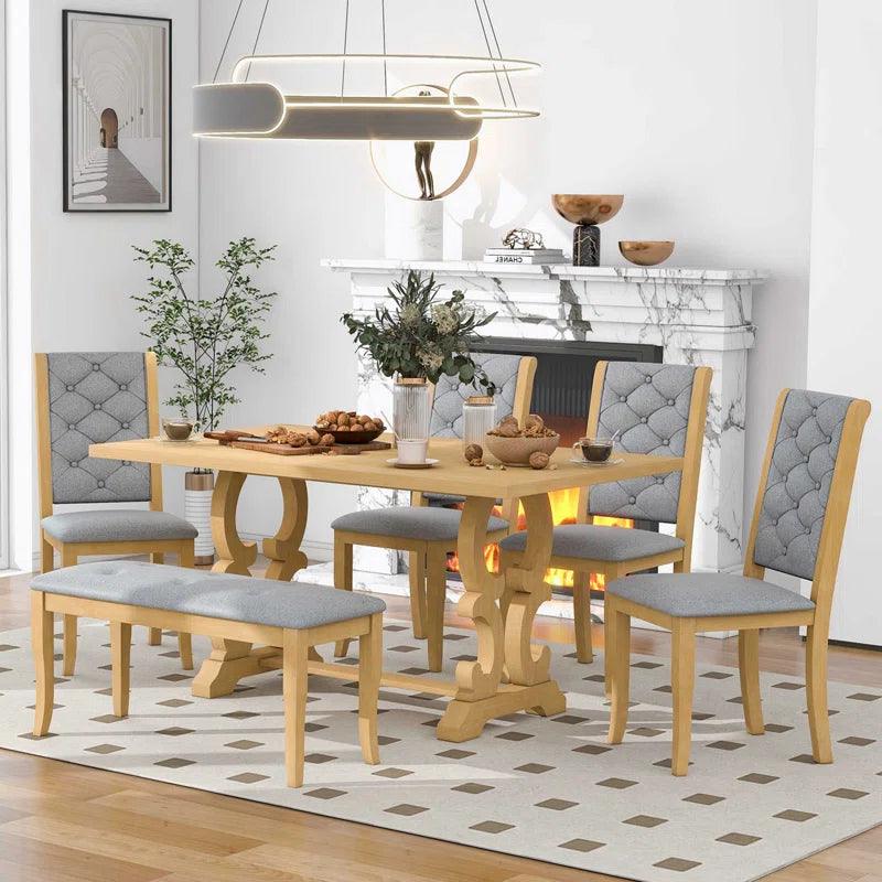 6 - Piece Trestle Dining Set