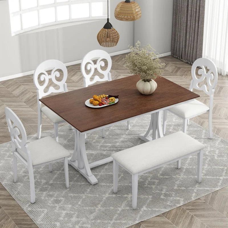 6 - Piece Trestle Dining Set