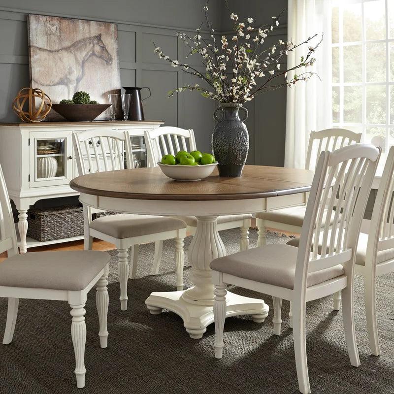 7 - Piece Extendable Pedestal Dining Set