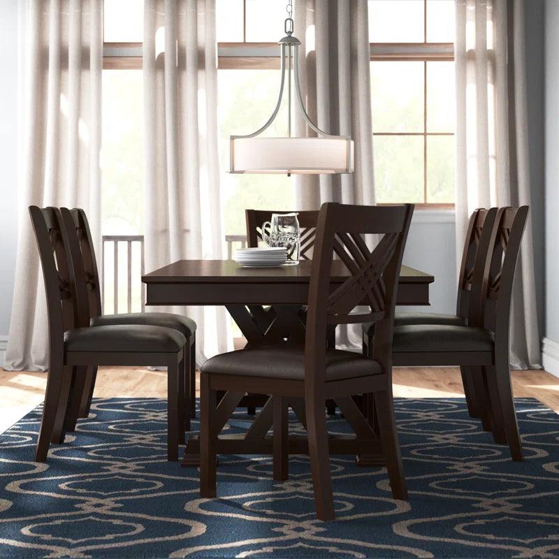 7 - Piece Extendable Rubberwood Double Pedestal Dining Set