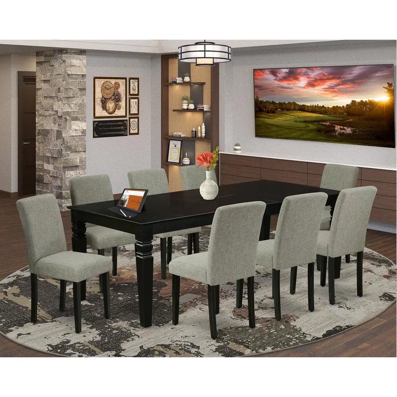 9 - Piece Extendable Solid Wood Dining Set