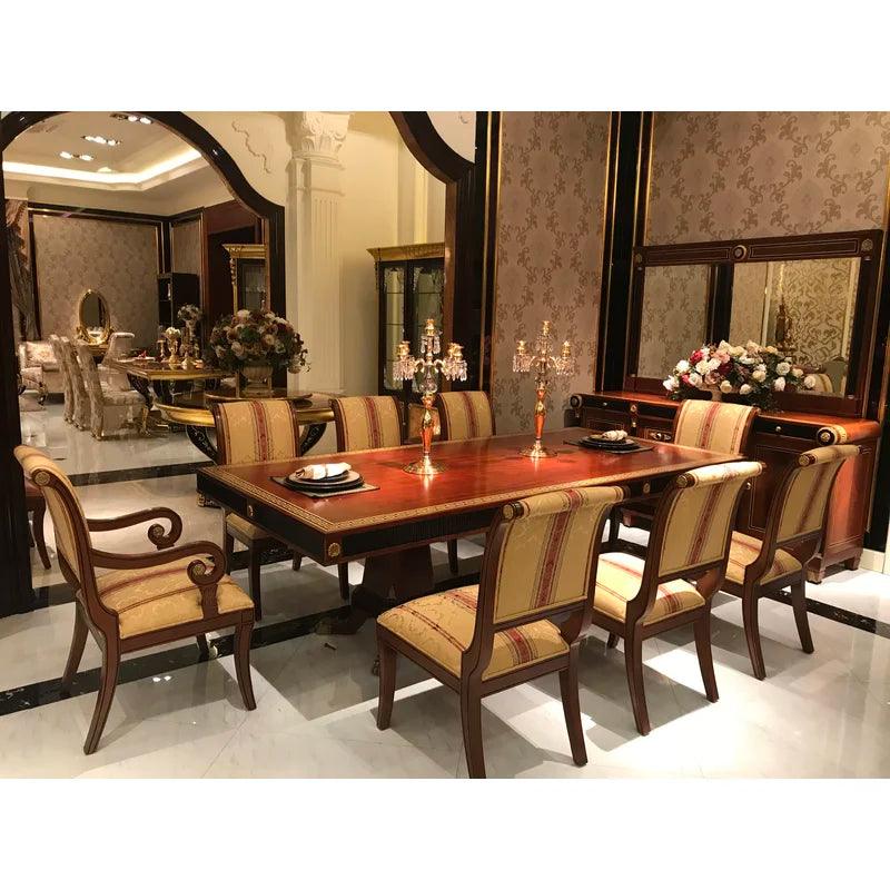 9 - Piece Solid Wood Top Double Pedestal Dining Set