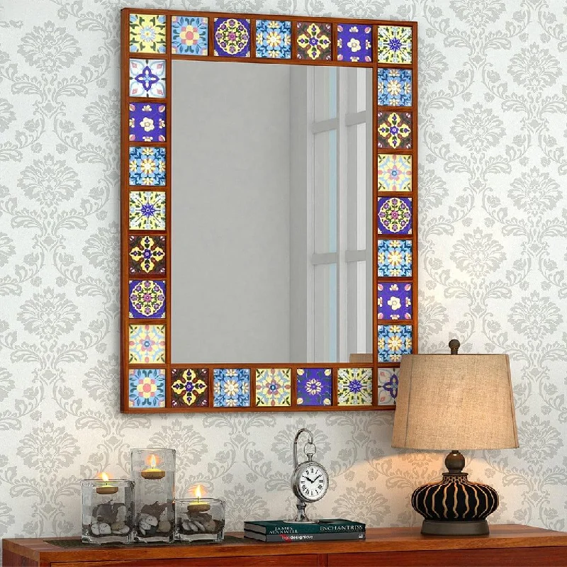 Boho Mirror With Sheesham Wood Frame