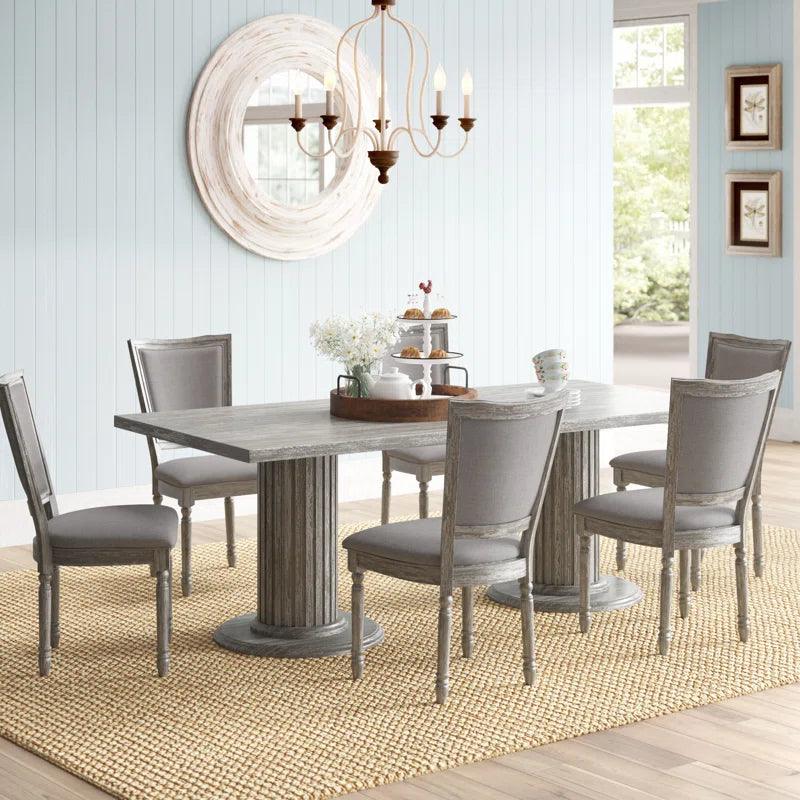 Drive 7 - Piece Solid Wood Pedestal Dining Set