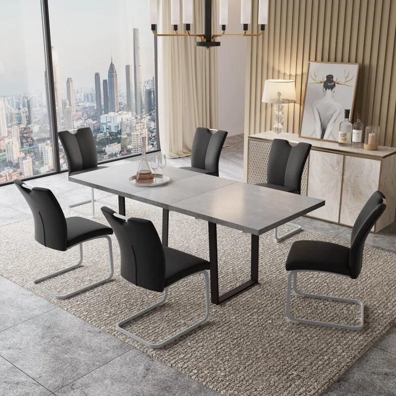 Extendable Double Pedestal Dining Set