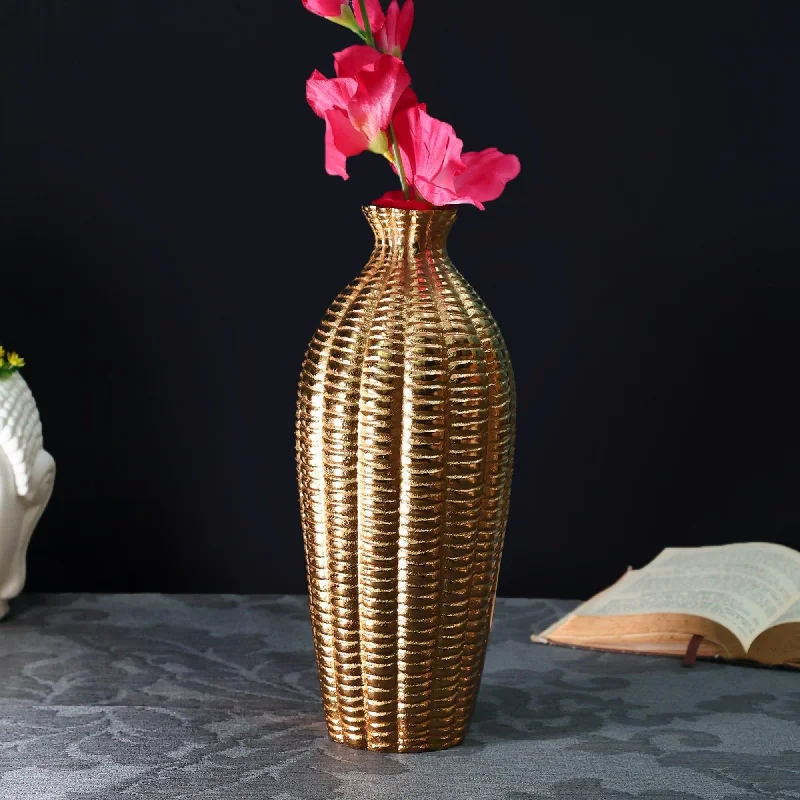 Serene Metallica Vase Gold