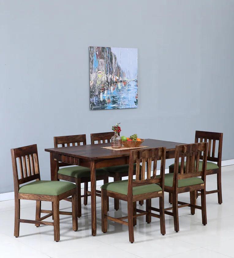 Sheesham Wood 6 Seater Dining Set In Provincial Teak Finish