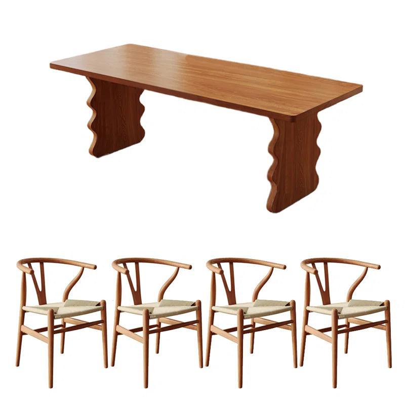 wood dining table set