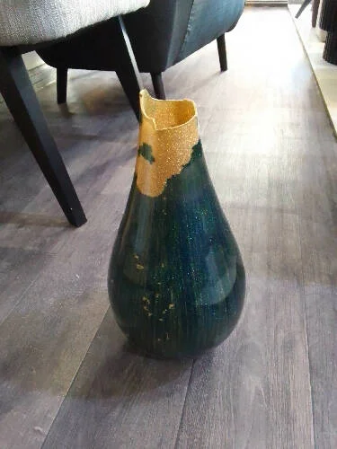 Artistic Teal Vase