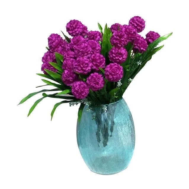 Coloured Vase with Flower