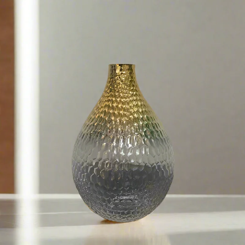 Threshold Gold Hammered Vase