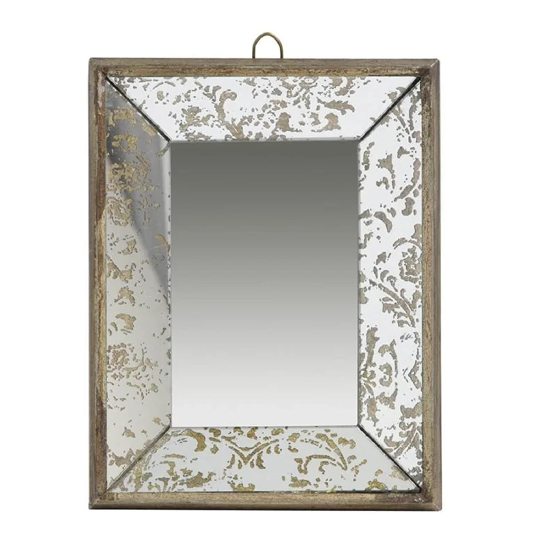 12" Metal Framed Accent Mirror - Silver