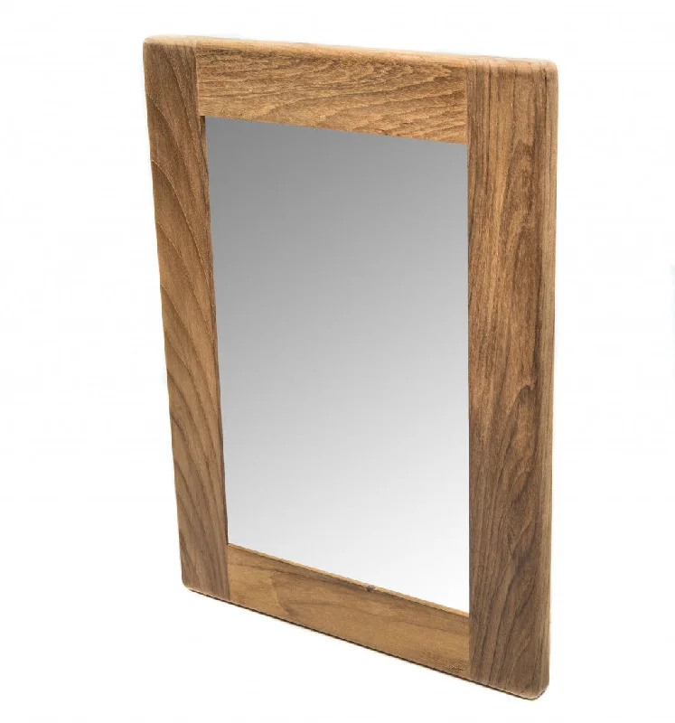 15" Accent Solid Wood Mirror - Brown