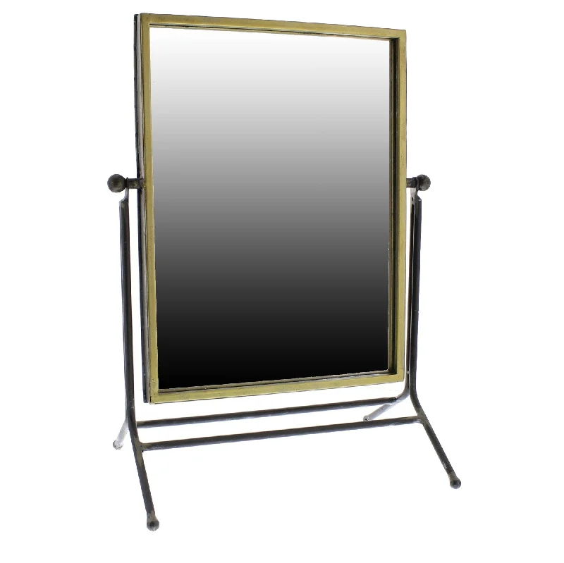 18" Framed Makeup Shaving Tabletop Mirror - Black