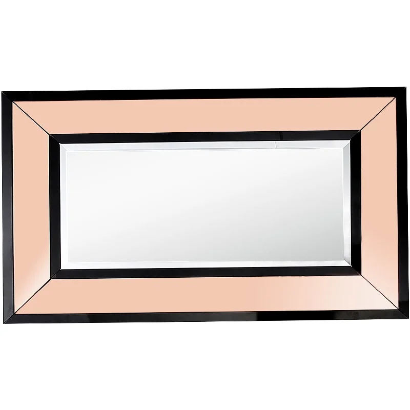 26" Wood Framed Accent Mirror - Rose Gold