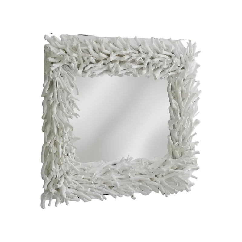 28" Accent Mirror Framed - White