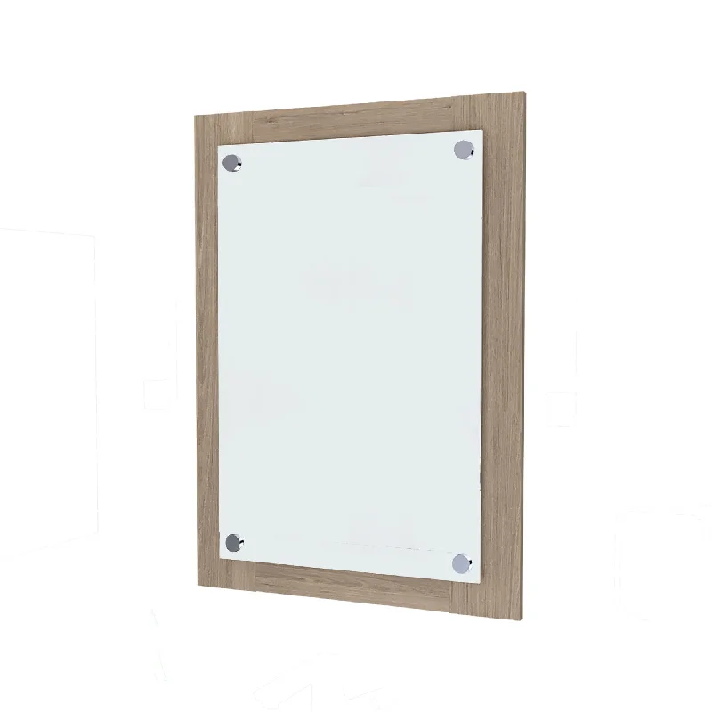 28" Framed Accent Mirror - Brown