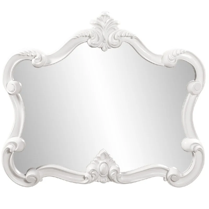 28" Framed Accent Mirror - White