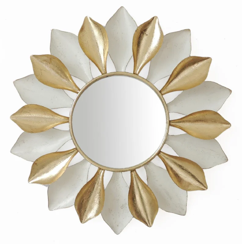 29x28 Metal Wall Mirror - Yellow