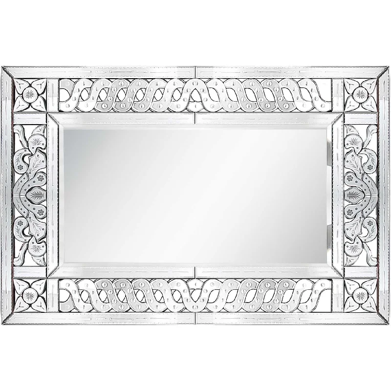 32" Wood Framed Accent Mirror - Clear