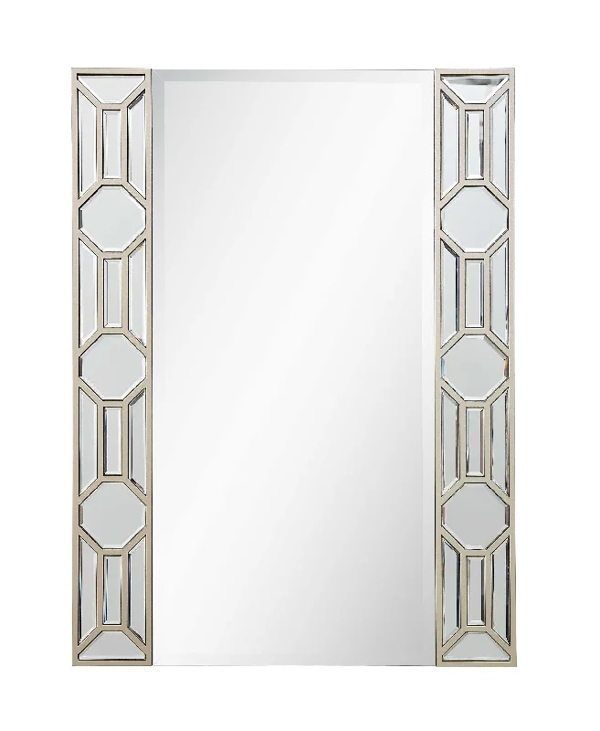 35" Accent Wood Framed Mirror - Champagne