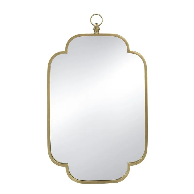 36" Abstract Framed Accent Mirror - Champagne