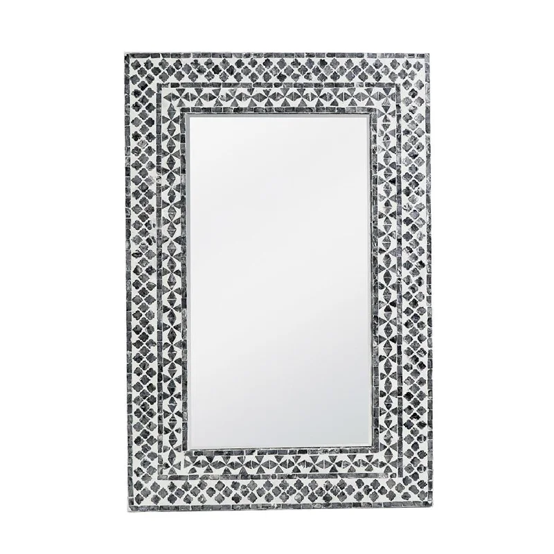 36" Framed Accent Mirror - Black / White