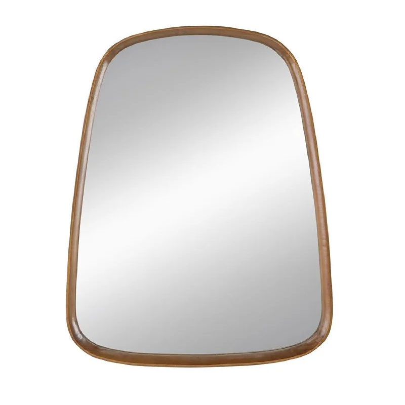 37" Abstract Framed Accent Mirror - Brown