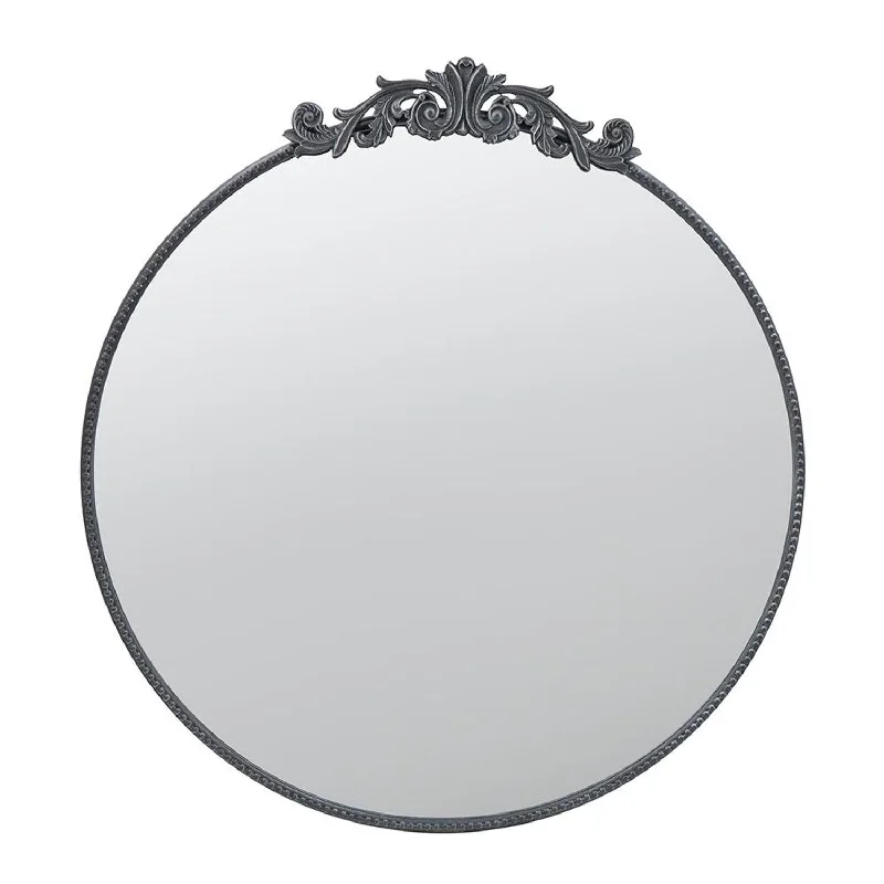 39" Crowned Top Framed Accent Mirror - Black