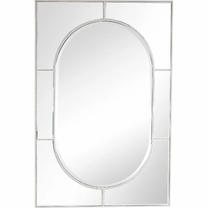 48" Metal Framed Accent Mirror - Silver