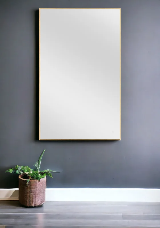 51" Metal Framed Full Length Hanging Mirror - Gold