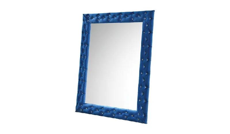 74" Velvet Accent Mirror - Blue