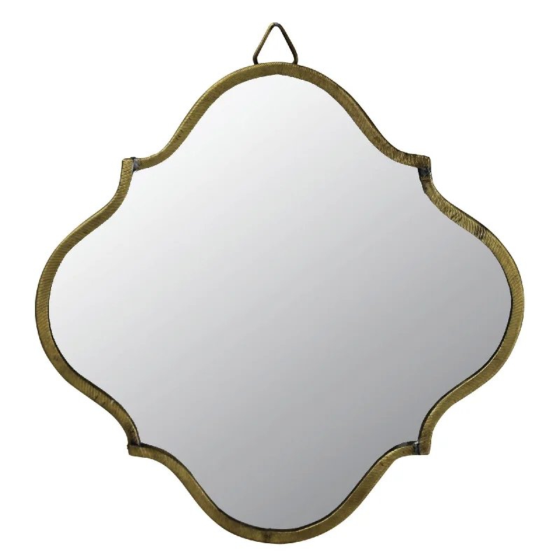 9" Novelty Accent Metal Framed Mirror - Gold