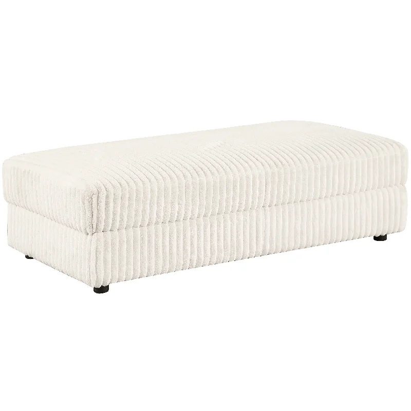 Emberson - Upholstered Rectangular Storage Ottoman - Ivory